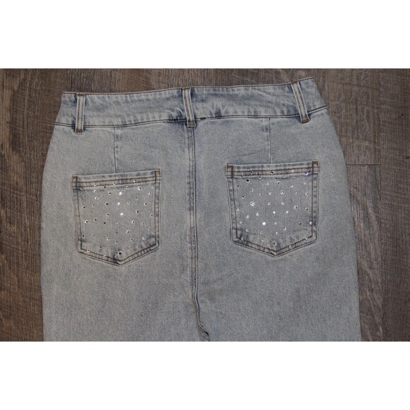 NEW GENERATION LOVE JANET CRYSTAL DENIM PANTS LIGHT BLUE $275 NWT SZ 29‎ - Picture 7 of 7
